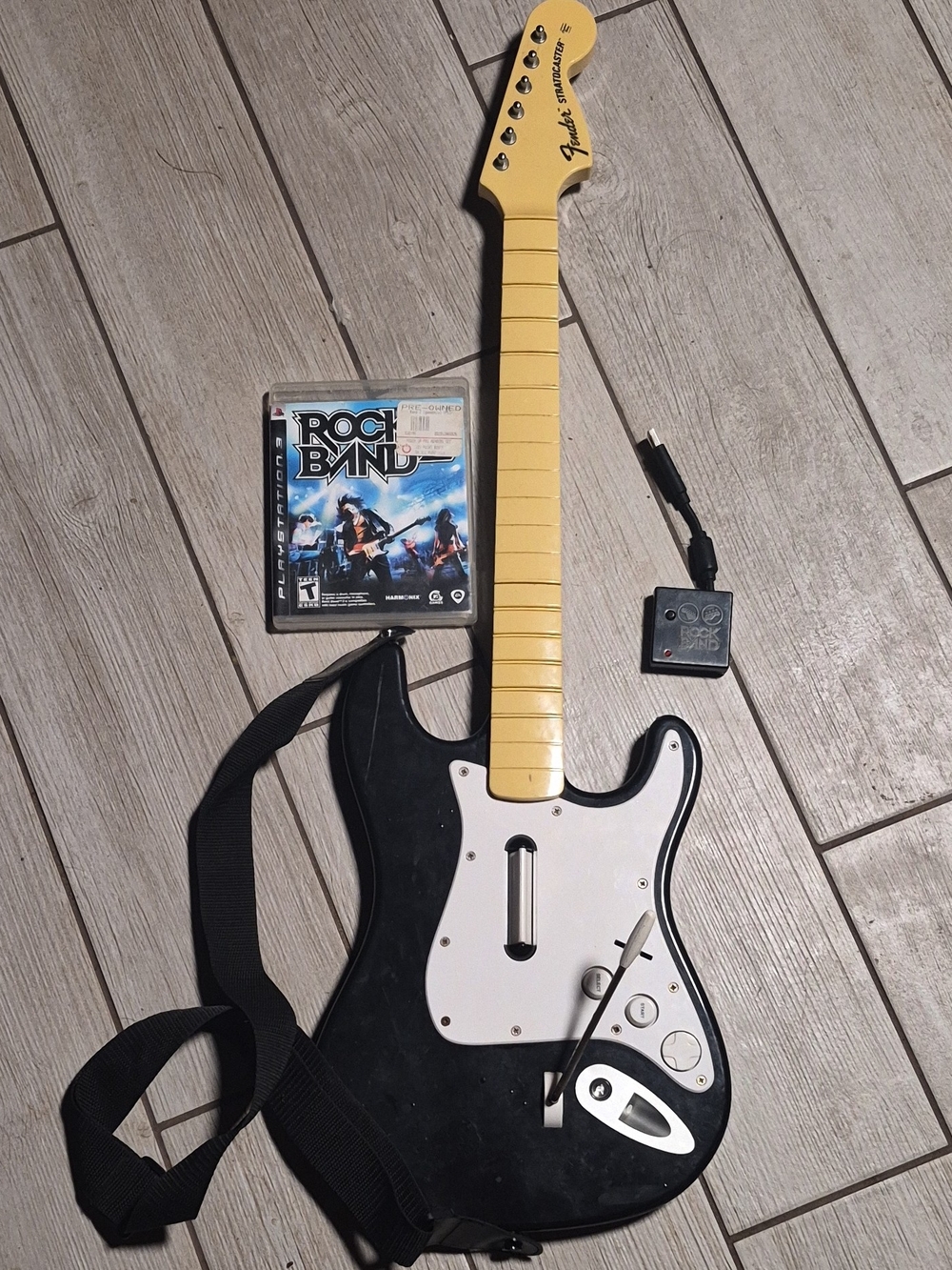 Fender Strat-Style Rock Band Guitar Controller - Black & Yellow